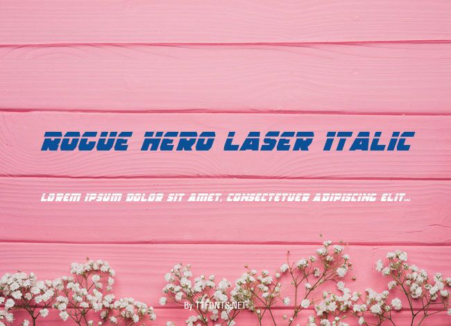 Rogue Hero Laser Italic example